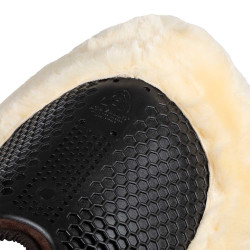 Amortecedor traseiro de camurça com lã de carneiro e dianteiro em gel Acavallo Marrom / natural Castanho