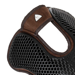 Amortecedor traseiro de camurça com lã de carneiro e dianteiro em gel Acavallo Marrom / natural Castanho