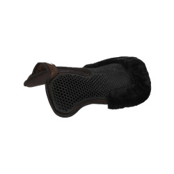 Amortecedor traseiro de camurça com lã de carneiro e dianteiro em gel Acavallo Marrom / preto Castanho