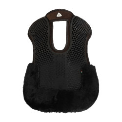 Amortecedor traseiro de camurça com lã de carneiro e dianteiro em gel Acavallo Marrom / preto Castanho