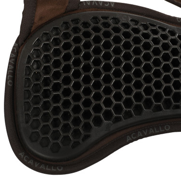 Amortecedor traseiro de camurça com lã de carneiro e dianteiro em gel Acavallo Marrom / preto Castanho