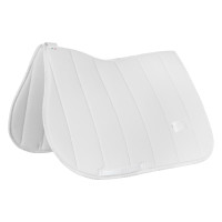 Sela de salto em veludo e tecido técnico Equestro Branco / branco