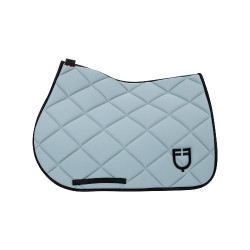 Almofada de sela para salto em tecido técnico respirável edição limitada GP Equestro Azul céu / preto Almofada de sela para salto em tecido técnico respirável edição limitada GP Equestro Azul céu / preto