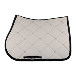 Almofada de sela de salto em tecido técnico Black Line Edition Equestro Bege
