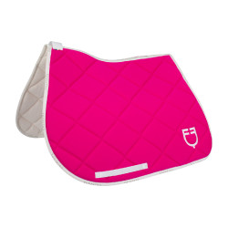 Sela de salto em tecido técnico com logotipo GP Equestro Fúcsia / branco Rosa