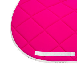 Sela de salto em tecido técnico com logotipo GP Equestro Fúcsia / branco Rosa
