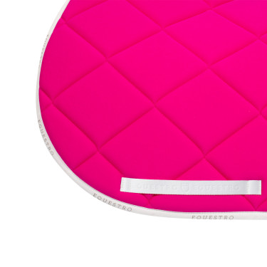 Sela de salto em tecido técnico com logotipo GP Equestro Fúcsia / branco Rosa