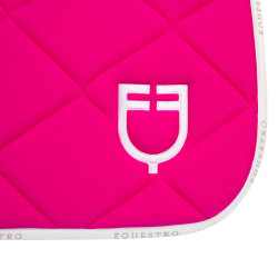 Sela de salto em tecido técnico com logotipo GP Equestro Fúcsia / branco Rosa