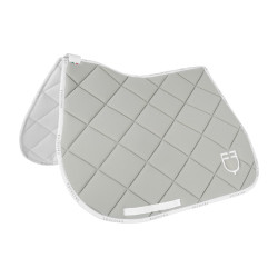 Sela de salto em tecido técnico com logotipo GP Equestro Verde claro / branco