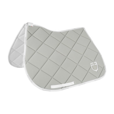 Sela de salto em tecido técnico com logotipo GP Equestro Verde claro / branco