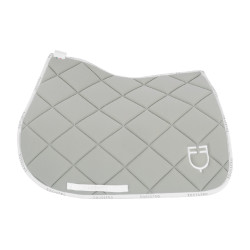Sela de salto em tecido técnico com logotipo GP Equestro Verde claro / branco