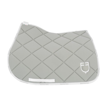Sela de salto em tecido técnico com logotipo GP Equestro Verde claro / branco
