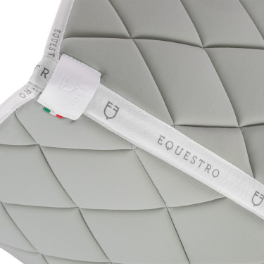 Sela de salto em tecido técnico com logotipo GP Equestro Verde claro / branco