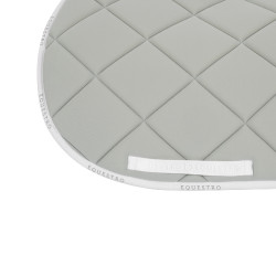Sela de salto em tecido técnico com logotipo GP Equestro Verde claro / branco