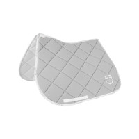 Sela de salto em tecido técnico com logotipo GP Equestro Cinza claro / branco Cinzento Sela de salto em tecido técnico com logotipo GP Equestro Cinza claro / branco Cinzento