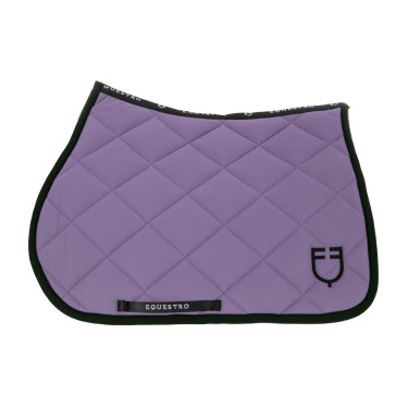 Sela de salto em tecido técnico com logotipo bordado Black Line Edition Equestro Dália violeta