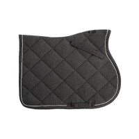 Almofada de sela para salto em algodão com debruns e logotipo Diamond Equestro Cinzento