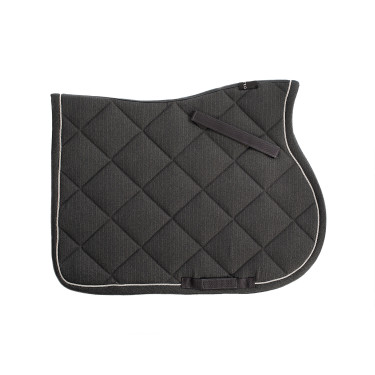 Almofada de sela para salto em algodão com debruns e logotipo Diamond Equestro Cinzento