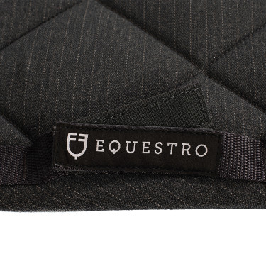 Almofada de sela para salto em algodão com debruns e logotipo Diamond Equestro Cinzento