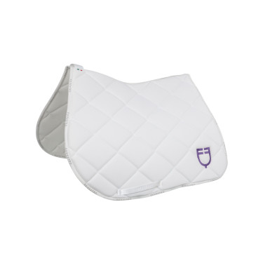 Sela de salto com logotipo multicolorido GP Equestro Branco / branco / dália violeta
