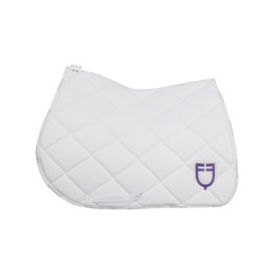 Sela de salto com logotipo multicolorido GP Equestro Branco / branco / dália violeta