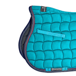 Sela de salto com debruns contrastantes Red Trim Equestro Turquesa / vermelho / marinho Azul