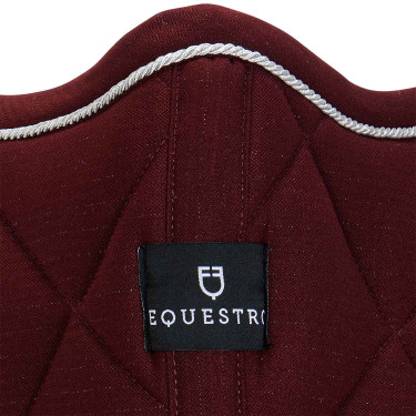 Sela de salto para pônei Diamond em algodão com debruns Equestro Bordéus Bord&amp;ocirc;
