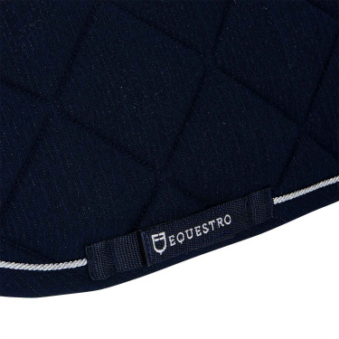 Sela de salto para pônei Diamond em algodão com debruns Equestro Marinho Azul-marinho