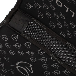 Tapete de salto em lycra com aderência em gel e parte inferior em fibra de bambu Acavallo Preto / preto