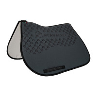 Tapete de salto em lycra com aderência em gel e parte inferior em fibra de bambu Acavallo Fumo dourado / preto Cinzento