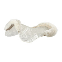 Amortecedor de gel para pônei com recorte e borda em pele de carneiro Classic Acavallo Transparente / natural