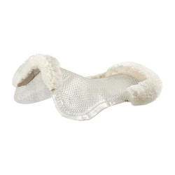 Amortecedor de gel para pônei com recorte e borda em pele de carneiro Classic Acavallo Transparente / natural