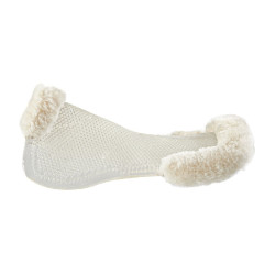 Amortecedor de gel para pônei com recorte e borda em pele de carneiro Classic Acavallo Transparente / natural