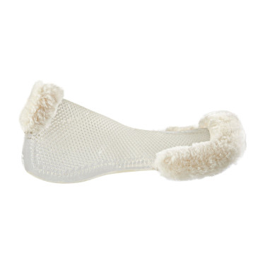 Amortecedor de gel para pônei com recorte e borda em pele de carneiro Classic Acavallo Transparente / natural