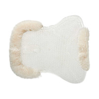 Amortecedor de gel para pônei com recorte e borda em pele de carneiro Classic Acavallo Transparente / natural
