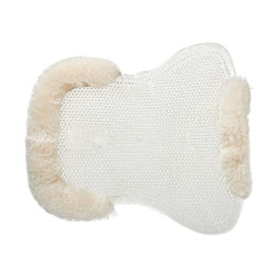 Amortecedor de gel para pônei com recorte e borda em pele de carneiro Classic Acavallo Transparente / natural