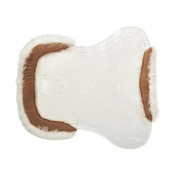 Amortecedor de gel para pônei com recorte e borda em pele de carneiro Classic Acavallo Transparente / natural