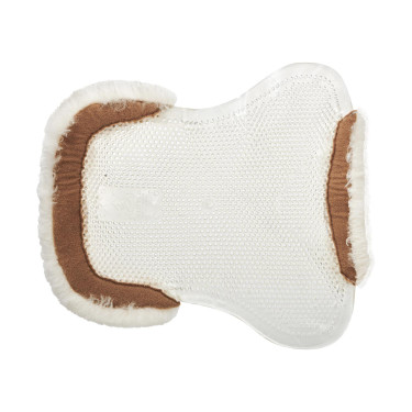 Amortecedor de gel para pônei com recorte e borda em pele de carneiro Classic Acavallo Transparente / natural