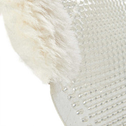 Amortecedor de gel para pônei com recorte e borda em pele de carneiro Classic Acavallo Transparente / natural