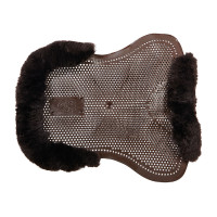 Amortecedor de gel para pônei com recorte e borda em pele de carneiro Classic Acavallo Castanho / castanho Amortecedor de gel para pônei com recorte e borda em pele de carneiro Classic Acavallo Castanho / castanho