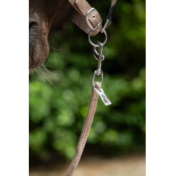 Longe Carlotta com mosquetão HKM  Cinzento-acastanhado Castanho