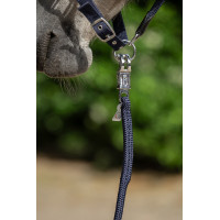 Longe Carlotta com mosquetão anti-pânico HKM Azul escuro