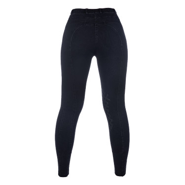 Calças femininas Harbour Island Denim com reforços de silicone HKM Preto Calças femininas Harbour Island Denim com reforços de silicone HKM Preto