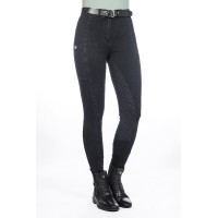 Calça feminina Harbour Island Denim fundo 1/1 em silicone HKM Preto
