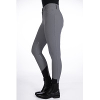 Calças femininas Tampa com joelheiras de silicone HKM Cinzento Calças femininas Tampa com joelheiras de silicone HKM Cinzento