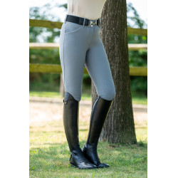 Calças femininas Tampa com joelheiras de silicone HKM Cinzento