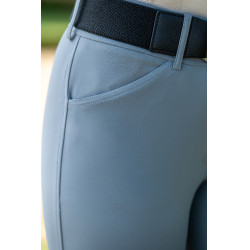 Calças femininas Tampa com joelheiras de silicone HKM Cinzento