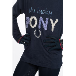 Polo de manga comprida infantil Aymee HKM Azul escuro