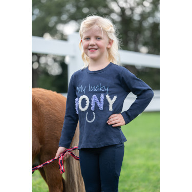 Polo de manga comprida infantil Aymee HKM Azul escuro