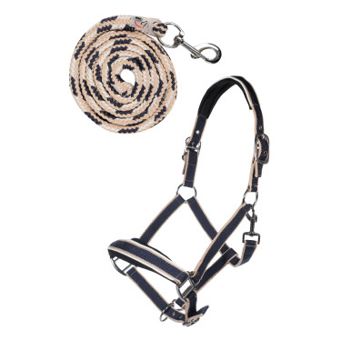 Conjunto de cabresto com mosquetão Kopenhagen HKM Conjunto de cabresto com mosquetão Kopenhagen HKM